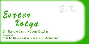 eszter kolya business card